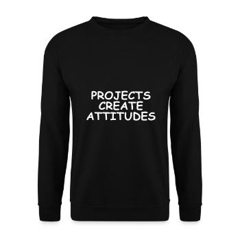 Les projets créent des attitudes - t-shirt de motivation - Sweat-shirt Unisexe - noir - Devant - Alina (178cm) & Michal (187cm)