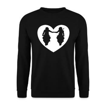 Bikercouple Pair of Pairs Motorcycle Super Sports Cars - Unisex Sweatshirt - black - Front - Alina (178cm) & Michal (187cm)