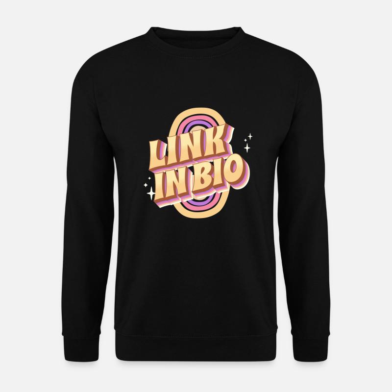 Link in Bio - Regenbogen - Unisex Pullover - Schwarz