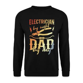 Électricien Papa - Sweat-shirt Unisexe - noir - Devant - Alina (178cm) & Michal (187cm)