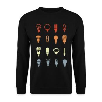 Light bulb sockets - Unisex Sweatshirt - black - Front - Alina (178cm) & Michal (187cm)