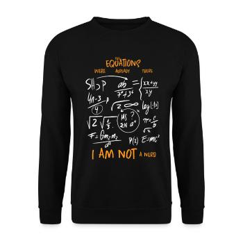Mathematics equations - Unisex Sweatshirt - black - Front - Alina (178cm) & Michal (187cm)