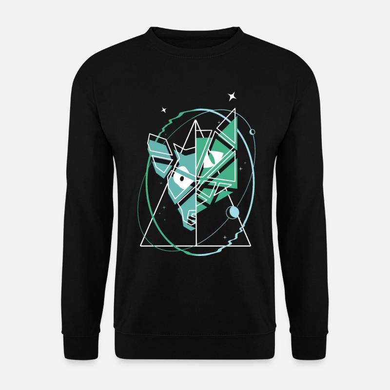 Hund und Katze Abstrakt - Unisex Pullover - Schwarz