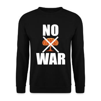No War Kein Krieg - Unisex Pullover - Schwarz - Vorne - Alina (178cm) & Michal (187cm)