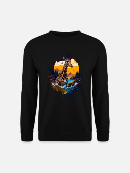 Beautiful abstract giraffe - Unisex Sweatshirt - black