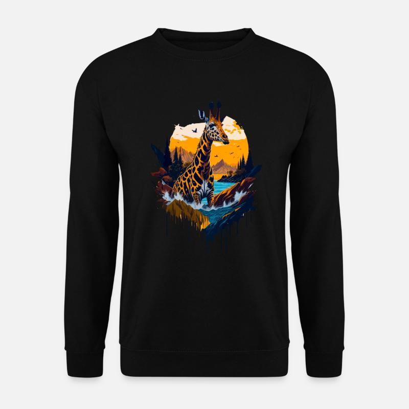 Beautiful abstract giraffe - Unisex Sweatshirt - black