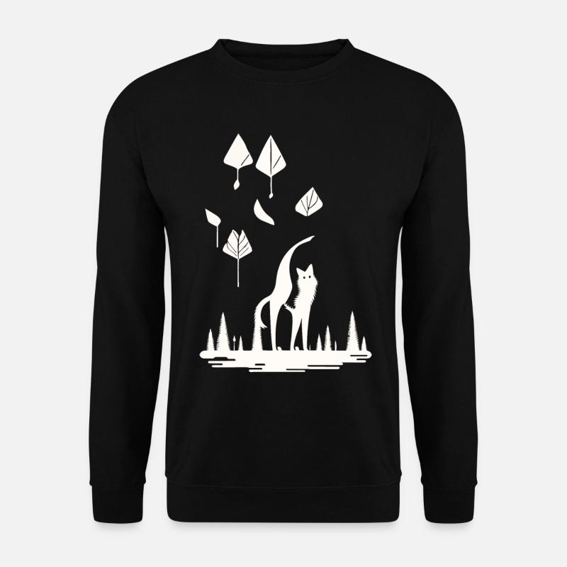 Fuchs im Blätterwald - Unisex Pullover - Schwarz