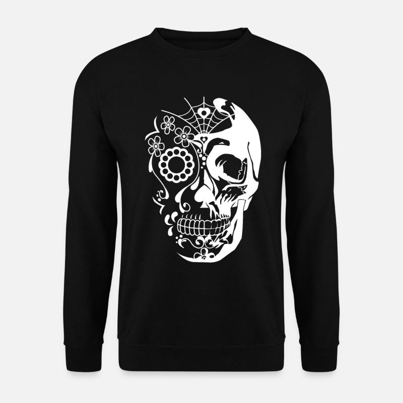 Skull White - Unisex Sweatshirt - black