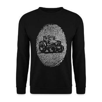 DNA Traktorist Landwirt Landwirtin Fingerabdruck - Unisex Pullover - Schwarz - Vorne - Alina (178cm) & Michal (187cm)