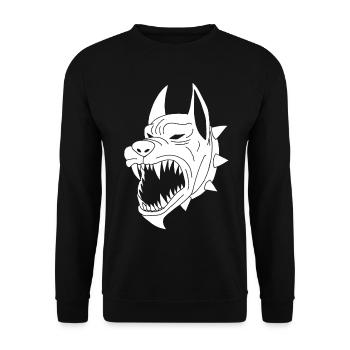 White Hellhound - Unisex Sweatshirt - black - Front - Alina (178cm) & Michal (187cm)