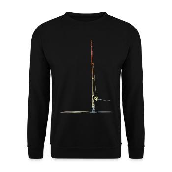 Angel Sketch Vintage Look - Unisex Sweatshirt - black - Front - Alina (178cm) & Michal (187cm)