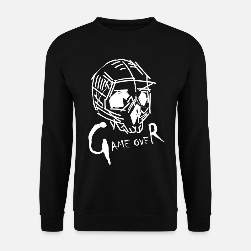 Game Over in white - Unisex Sweatshirt - black