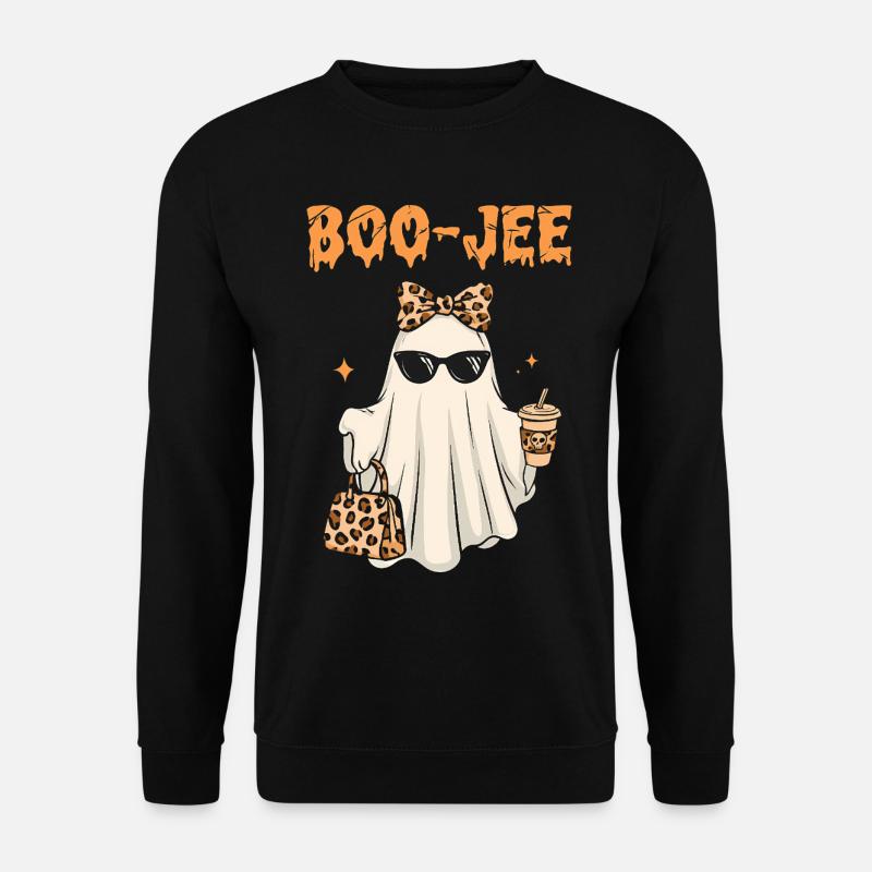 Rosa Geist Halloween Süß Kinder Geschenk - Unisex Pullover - Schwarz