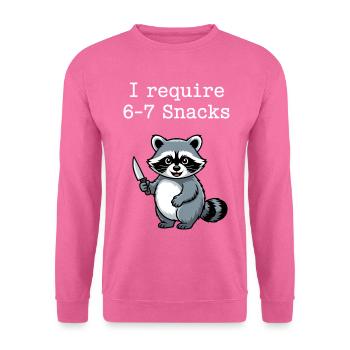 6-7 Internet Meme Cooler 6 7 Raccoon - Unisex Sweatshirt - pink - Front