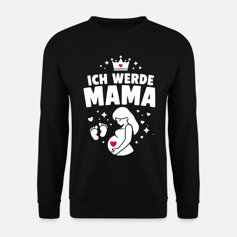 Ich werde Mama - Mutterschaft - Unisex Pullover - Schwarz
