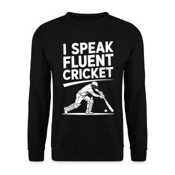 Drôle de cricket : Jeu de cricket vintage - Sweat-shirt Unisexe - noir - Devant - Alina (178cm) & Michal (187cm)