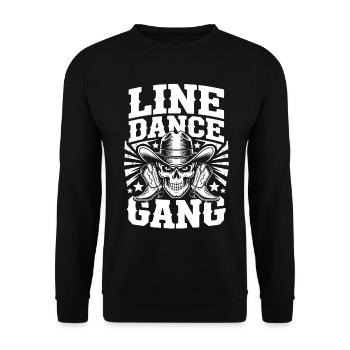 Line Dance Schädel-Gang - Unisex Pullover - Schwarz - Vorne - Alina (178cm) & Michal (187cm)