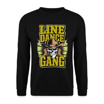 Gang de Cowboy de la Gang de Danses en Ligne - Sweat-shirt Unisexe - noir - Devant - Alina (178cm) & Michal (187cm)