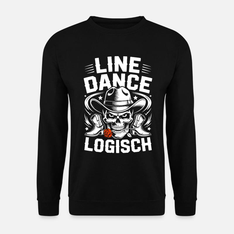 Line Dance Logical Skull - Unisex Sweatshirt - black