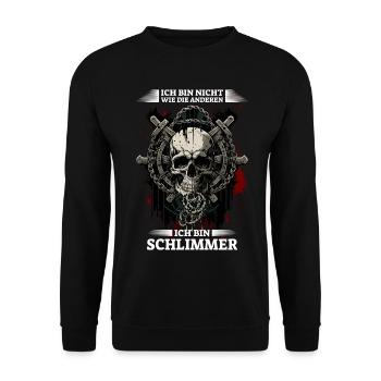 I'm not like the others - I'm worse - Unisex Sweatshirt - black - Front - Alina (178cm) & Michal (187cm)