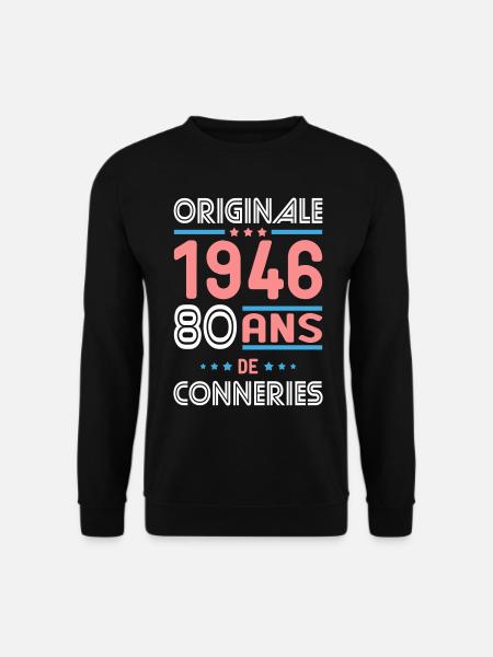Original – 1946 – 80 Jahre - Unisex Pullover - Schwarz
