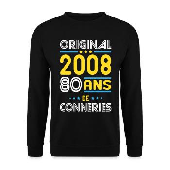 Original – 2008 – 18 ans de conneries - Sweat-shirt Unisexe - noir - Devant - Alina (178cm) & Michal (187cm)