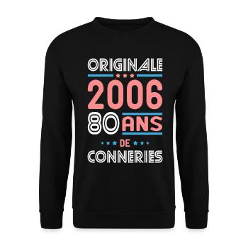 Originale – 2006 – 20 ans de conneries - Sweat-shirt Unisexe - noir - Devant - Alina (178cm) & Michal (187cm)
