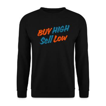 Investor - Trader - Aktien - Börse Lustige Sprüche - Unisex Pullover - Schwarz - Vorne - Alina (178cm) & Michal (187cm)