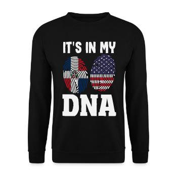 Drapeau de la République dominicaine Dom Rep Pride - Sweat-shirt Unisexe - noir - Devant - Alina (178cm) & Michal (187cm)