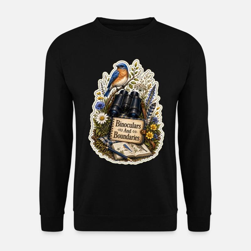 Binoculars And Boundaries Wolken - Unisex Pullover - Schwarz