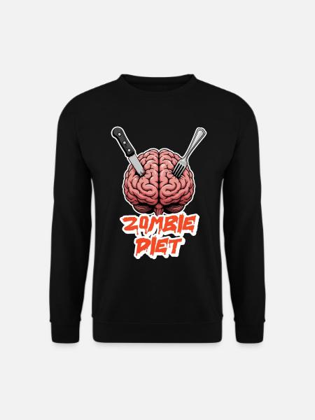 Zombie Brain Halloween - Unisex Pullover - Schwarz