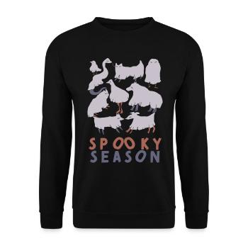 Gruselsaison - Unisex Pullover - Schwarz - Vorne - Alina (178cm) & Michal (187cm)