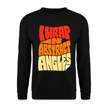 Geschenke einpacken – I Wrap in Abstract Angles - Unisex Pullover - Schwarz - Vorne - Alina (178cm) & Michal (187cm)