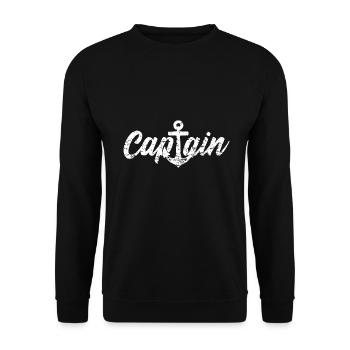 Capitaine capitaine - Sweat-shirt Unisexe - noir - Devant - Alina (178cm) & Michal (187cm)