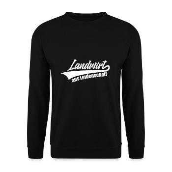 LANDWIRT AUS LEIDENSCHAFT BAUER - Unisex Pullover - Schwarz - Vorne - Alina (178cm) & Michal (187cm)