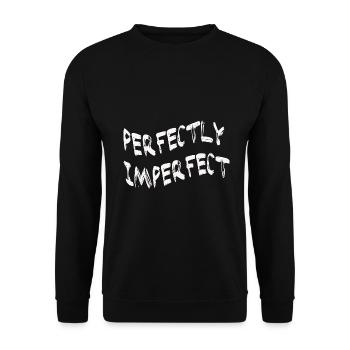 Perfectly Imperfect - Unisex Pullover - Schwarz - Vorne - Alina (178cm) & Michal (187cm)