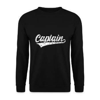 Capitaine capitaine - Sweat-shirt Unisexe - noir - Devant - Alina (178cm) & Michal (187cm)