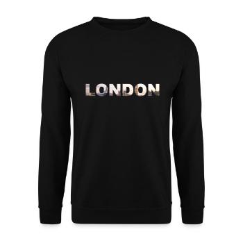 London City Skyline - Unisex Pullover - Schwarz - Vorne - Alina (178cm) & Michal (187cm)