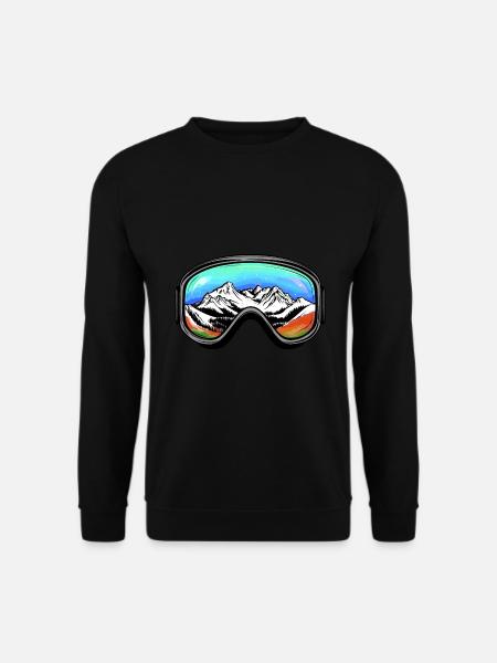Ski Goggles Icon Mountains - Unisex Sweatshirt - black