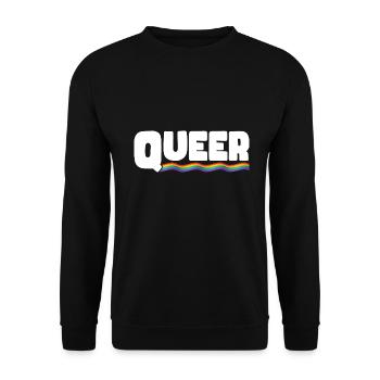 Rainbow Connection Étreinte, Joyeuse Fierté - Sweat-shirt Unisexe - noir - Devant - Alina (178cm) & Michal (187cm)