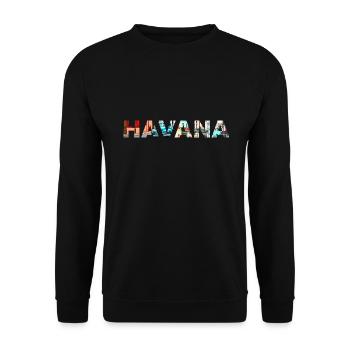 Havana Cuba - Unisex Sweatshirt - black - Front - Alina (178cm) & Michal (187cm)