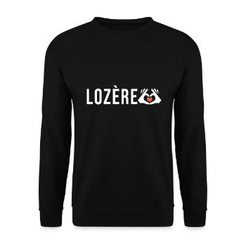 Lozère j aime la Lozere cadeau humour homme femme - Sweat-shirt Unisexe - noir - Devant - Alina (178cm) & Michal (187cm)