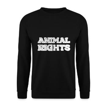 ANIMAL RIGHTS ANIMAL WELFARE VEGAN - Unisex Sweatshirt - black - Front - Alina (178cm) & Michal (187cm)