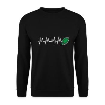 Rugby battement coeur rugby club pau montauban - Sweat-shirt Unisexe - noir - Devant - Alina (178cm) & Michal (187cm)