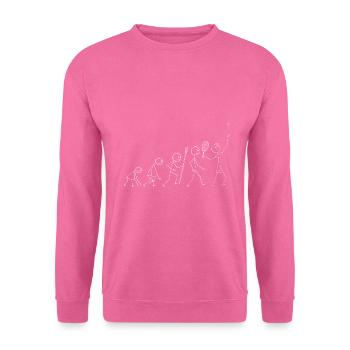 Tennisspieler Tennisschläger Tennisplatz Evolution - Unisex Pullover - Pink - Vorne