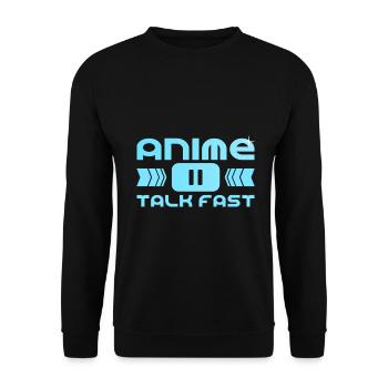 Cute Japanese Manga Women Girls Gift Otaku Kawaii - Unisex Pullover - Schwarz - Vorne - Alina (178cm) & Michal (187cm)