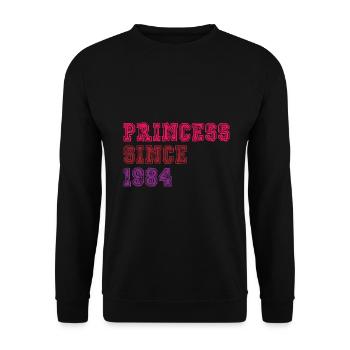 1984 Birthday Princess - Unisex Sweatshirt - black - Front - Alina (178cm) & Michal (187cm)