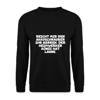Heimwerker - Unisex Pullover - Schwarz - Vorne - Alina (178cm) & Michal (187cm)