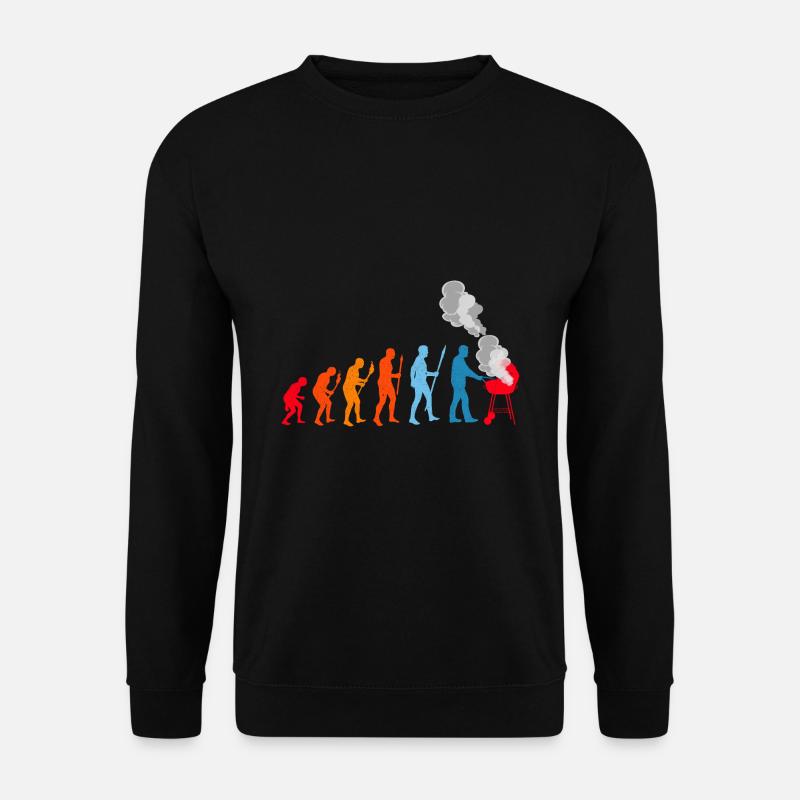 BBQ Evolution Barbecue Fleisch Grillen - Unisex Pullover - Schwarz