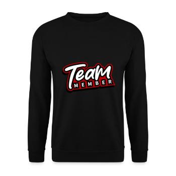 Team Mitglied - Unisex Pullover - Schwarz - Vorne - Alina (178cm) & Michal (187cm)